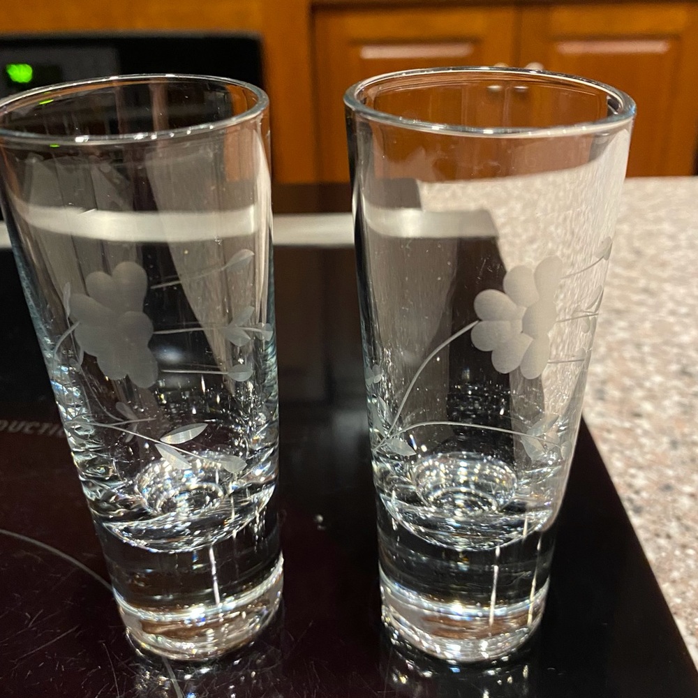 2 PRINCESS HOUSE CRYSTAL HERITAGE 4” 2 oz shot / liqueur glasses